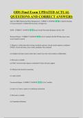 ODS Final Exam UPDATED ACTUAL &NewLine;QUESTIONS AND CORRECT ANSWERS