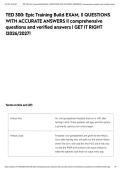 TED 300&colon; Epic Training Build EXAM&comma; &vert;&vert; QUESTIONS WITH ACCURATE ANSWERS &vert;&vert; comprehensive questions and verified answers &vert; GET IT RIGHT &vert;2026&sol;2027&excl;&NewLine;TED 300&colon; Epic Training Build EXAM&comma; &vert;&vert; QUESTIONS WITH ACCURATE ANSWERS &vert;&vert; comprehensive questions and verified