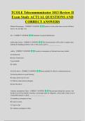 TCOLE Telecommunicator 1013 Review II &NewLine;Exam Study ACTUAL QUESTIONS AND &NewLine;CORRECT ANSWERS
