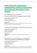 HCCA CHC&sol;CHPC COMPLIANCE EXAMINATION COMPLETE QUESTIONS AND DETAILED SOLUTIONS LATEST UPDATE 