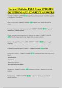 Nuclear Medicine PSEA Exam UPDATED &NewLine;QUESTIONS AND CORRECT ANSWERS