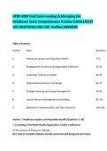 HPRS 3309 Final Exam-Leading & Managing the &NewLine;Healthcare Team Comprehensive Practice EXAM LATEST &NewLine;140 QUESTIONS AND 100- Verified ANSWERS 