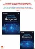 Test Bank for Purchasing and Supply Chain Management&comma; 8th Edition by Handfield&comma; Monczka&period;&vert;All chapters covered&comma; Graded A&plus;&period;