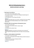 NSG 3113 Pathophysiology Exam 1 Questions and Answers- South College&vert; Latest Update 2027
