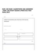 NUR 138 EXAM 2 QUESTIONS AND ANSWERS &vert; NUR 138 STUDY GUIDE & PRACTICE TEST 2026&sol;2027