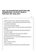 NUR 138 EXAM 4 REVIEW QUESTIONS AND ANSWERS&vert;NUR 138 STUDY GUIDE & PRACTICE TEST 2026&sol;2027