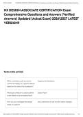 NX DESIGN ASSOCIATE CERTIFICATION Exam Comprehensive Questions and Answers &lpar;Verified Answers&rpar; Updated &lpar;Actual Exam&rpar; 20262027 LATEST VERSION&excl;&excl;&NewLine;
