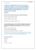 ATI HEALTH ASSESSMENT FINAL EXAM 3 LATEST &NewLine;VERSIONS &lpar;VERSION A&comma; B AND C&rpar; NEWEST EXAM TEST  &NewLine;UNDER NEW GUIDELINE 250 QUESTIONS AND CORRECT  &NewLine;ANSWERS PERFECT TO PASS 2026&sol;2027 ATI HEALTH &NewLine;ASSESSMENT TEST EXAM 