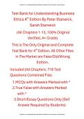 Test Bank For Understanding Business Ethics 4th Edition By Peter Stanwick&comma; Sarah Stanwick &lpar;All Chapters 1-13&comma; 100&percnt; Original Verified&comma; A&plus; Grade&rpar;&NewLine;