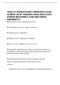 NUR172 INTRAVENOUS THERAPY EXAM&NewLine;SCRIPT &lpar;NEW VERSION 2026&sol;2027&rpar; TEST&NewLine;PAPER QUESTIONS AND SOLUTIONS&NewLine;GRADED A&plus;