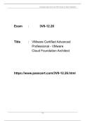 3V0-12&period;26 VCAP VMware Cloud Foundation Architect Practice Tests