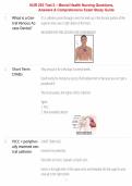 NUR 253 Test 2 &ndash; Mental Health Nursing Questions&comma; Answers & Comprehensive Exam Study Guide