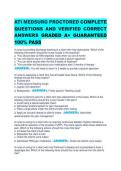 ATI MEDSURG PROCTORED COMPLETE QUESTIONS AND VERIFIED CORRECT ANSWERS GRADED A&plus; GUARANTEED 100&percnt; PASS