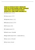 NUR172 INTRAVENOUS THERAPY&NewLine;ACTUAL EXAM PAPER &lpar;NEW VERSION&NewLine;2026&sol;2027&rpar; SOLVED QUESTIONS&NewLine;WITH FULL SOLUTION GRADED A&plus;
