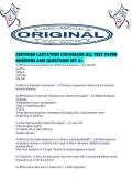 CERTIFIED LACTATION COUNSELOR ALL TEST PAPER ANSWERS AND QUESTIONS SET A&period;pdf