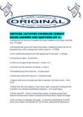 CERTIFIED LACTATION COUNSELOR CORRECT EXAMS ANSWERS AND QUESTIONS SET A&period;pdf