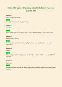 MHA 703 Quiz 5 Questions with CORRECT Answers&NewLine;&lpar;Grade A&plus;&rpar;