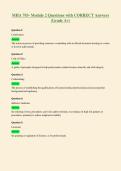 MHA 703- Module 2 Questions with CORRECT Answers&NewLine;&lpar;Grade A&plus;&rpar;