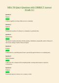 MHA 703 Quiz 4 Questions with CORRECT Answers&NewLine;&lpar;Grade A&plus;&rpar;