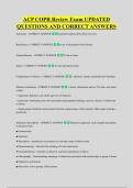 ACP COPR Review Exam UPDATED &NewLine;QUESTIONS AND CORRECT ANSWERS