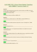 Package Deal-&semi;&semi;LSUS MHA 705 Exams with CORRECT Answers 