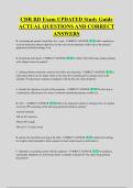 CDR RD Exam UPDATED Study Guide &NewLine;ACTUAL QUESTIONS AND CORRECT &NewLine;ANSWERS