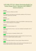 LSUS MHA 707 Ch 8 - Debates Structuring Health Care&NewLine;System Change &lpar;Exam C&rpar; Questions with CORRECT&NewLine;Answers &lpar;Grade A&plus;&rpar;