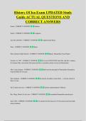 History Of Ica Exam UPDATED Study &NewLine;Guide ACTUAL QUESTIONS AND &NewLine;CORRECT ANSWERS