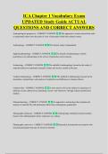ICA Chapter 1 Vocabulary Exam &NewLine;UPDATED Study Guide ACTUAL &NewLine;QUESTIONS AND CORRECT ANSWERS