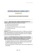 CERTIFIED MEDICAID PLANNER &lpar;CMP&trade;&rpar; EXAMINATION Questions & Answers&vert; Latest Update&vert; Pass Guaranteed&NewLine;