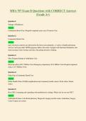 MHA 707 Exam B Questions with CORRECT Answers&NewLine;&lpar;Grade A&plus;&rpar;