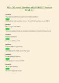 MHA 707 exam C Questions with CORRECT Answers&NewLine;&lpar;Grade A&plus;&rpar;
