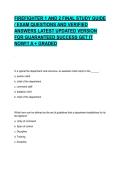 FIREFIGHTER 1 AND 2 FINAL STUDY GUIDE &sol; EXAM QUESTIONS AND VERIFIED ANSWERS LATEST UPDATED VERSION FOR GUARANTEED SUCCESS GET IT NOW&excl;&excl;&excl; A &plus; GRADED