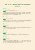 MHA 707 test 1 Questions with CORRECT Answers&NewLine;&lpar;Grade A&plus;&rpar;