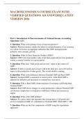 MACROECONOMICS COURSE EXAM WITH &NewLine;VERIFIED QUESTIONS AD ANSWERS&vert;&vert; LATEST &NewLine;VERSION 2026