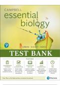 Test Bank for Campbell Essential Biology&comma; 7th Edition &lpar;Simon&comma; Hogan & Reece&comma; 2020&rpar; &vert; All Chapters 1&ndash;29 Covered&NewLine;