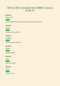 MUS 121 TEST 1 Questions with CORRECT Answers&NewLine;&lpar;Grade A&plus;&rpar;