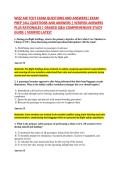 WIZZ AIR TCDT EXAM QUESTIONS AND ANSWERS&vert; EXAM &NewLine;PREP &vert;ALL QUESTIONS AND ANSWERS &vert; VERIFIED ANSWERS &NewLine;PLUS RATIONALES &vert; GRADED Q&A COMPREHENSIVE STUDY &NewLine;GUIDE &vert; VERIFIED LATEST 