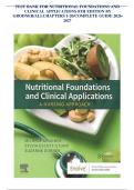 FULL TEST BANK For Nutritional Foundations and Clinical Applications&colon; A Nursing Approach 8th Edition by Michele Grodner EdD CHES &lpar;Author&rpar; Latest Update Graded A&plus;&period;&NewLine;
