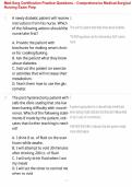 Med-Surg Certification Practice Questions &ndash; Comprehensive Medical-Surgical Nursing Exam Prep