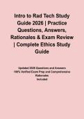 Intro to Rad Tech Study Guide 2026 &vert; Practice Questions&comma; Answers&comma; Rationales & Exam Review