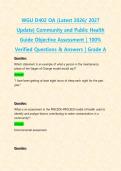 WGU D402 OA &lpar;Latest 2026&sol; 2027 Update&rpar; Community and Public Health Guide Objective Assessment &vert; 100&percnt; Verified Questions & Answers &vert; Grade A