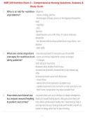 NUR 225 Nutrition Exam 2 &ndash; Comprehensive Nursing Questions&comma; Answers & Study Guide