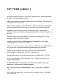 PSYC&ast;2450 midterm 2 Latest &lpar;2026&sol;2027&rpar; Verified Answers by Experts