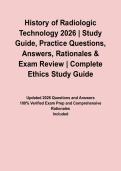 History of Radiologic Technology 2026 &vert; Study Guide&comma; Practice Questions&comma; Answers&comma; Rationales & Exam Review