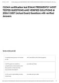 CLEAN certification test EXAM&vert; FREQUENTLY MOST TESTED QUESTIONS AND VERIFIED SOLUTIONS &commat; 2026 &vert;&vert; 2027 &lpar;Actual Exam&rpar; Questions with verified Answers&NewLine;