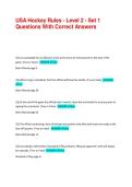 USA Hockey Rules Level 2 Set 1 Questions & Correct Answers &vert; 2025&ndash;2029 Playing Rules