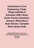 Civil Engineering 2026 &vert; Study Guide&comma; Practice Questions&comma; Answers&comma; Rationales & Exam Review&NewLine;&NewLine;