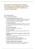 MATERNITY AND PEDIATRIC NURSING &NewLine;EXAM WITH WELL-VERIFIED QUESTIONS &NewLine;AND ANSWERS&vert;&vert; ALREADY GRADED A&plus;&vert;&vert; &NewLine;LATEST UPDATE 2026