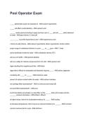Pool Operator Exam Questions with Verified Answers &lpar;2026&sol;2027&rpar;&NewLine;